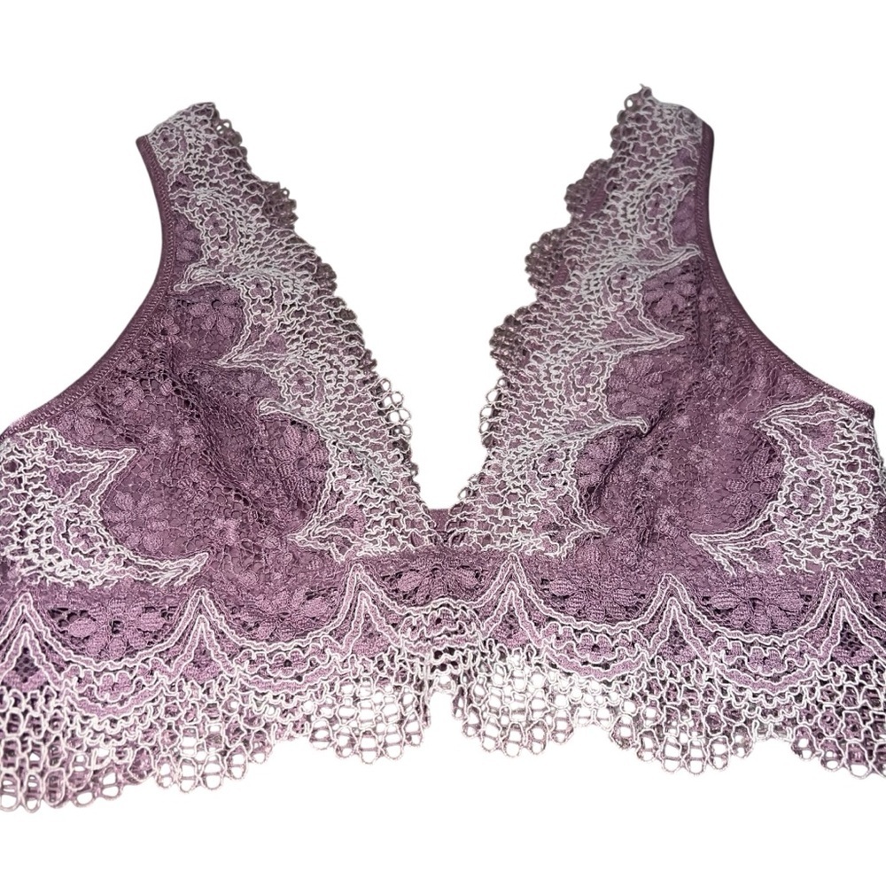 NWT Victoria's Secret Dusty Lilac Lace Bralette Medium Romantic Balletcore - Picture 2 of 6